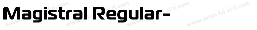 Magistral Regular字体转换